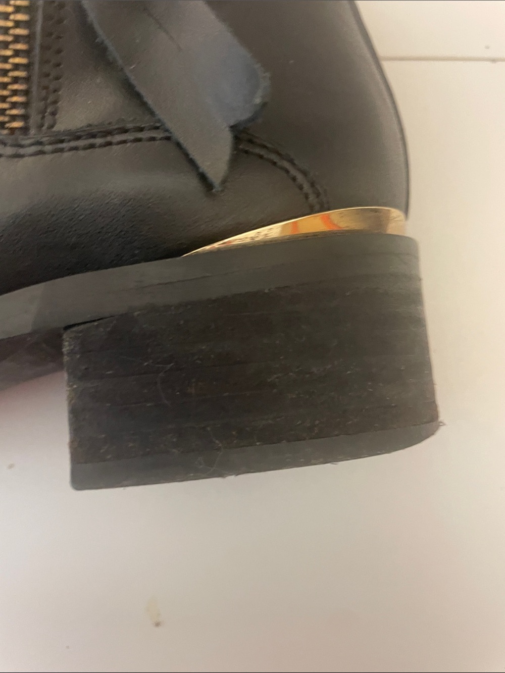 Steve Madden Black Leather Ankle Booties with Side Zipper Size 8W - Picture 10 of 14